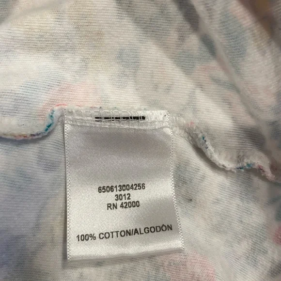 Basic Additions Ladies Floral Short Sleeve T-Shirt Size Medium. - Picture 4 of 7